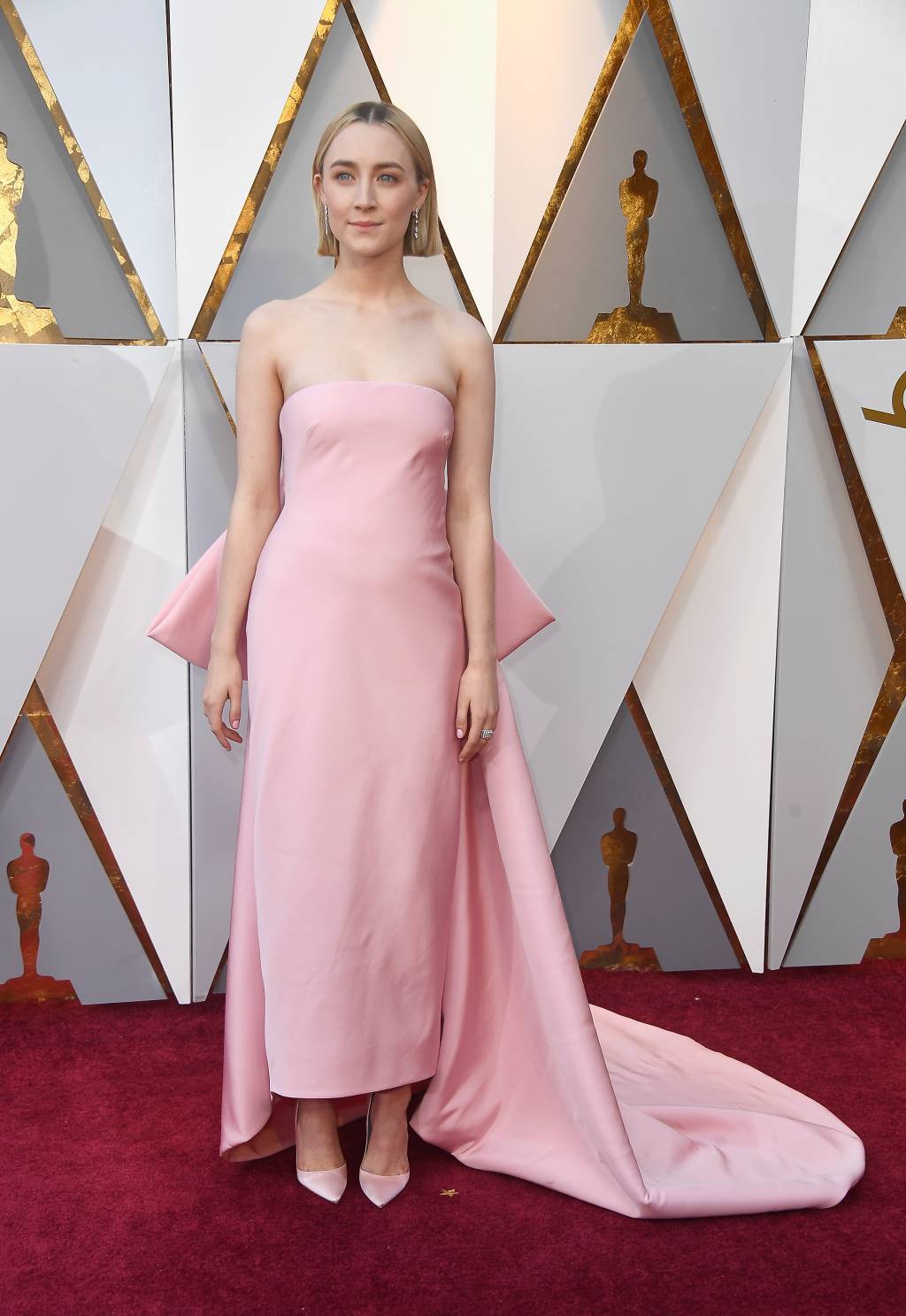 Vestidos de festa cor-de-rosa 90th Annual Academy Awards – Arrivals