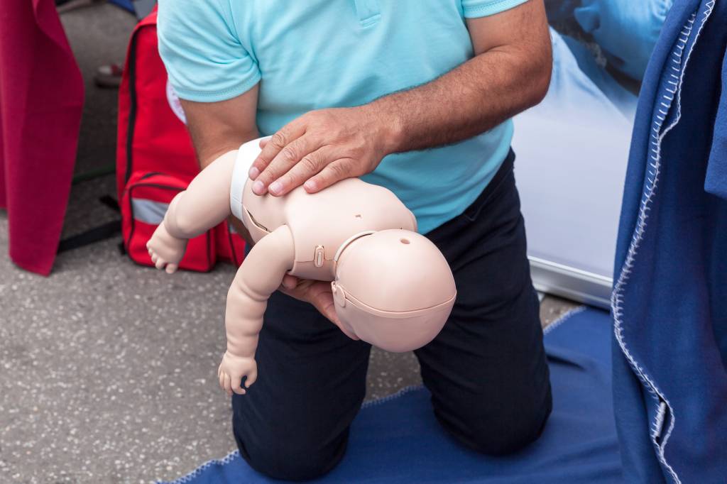 Baby or child first aid training for choking Baby or child first aid training for choking