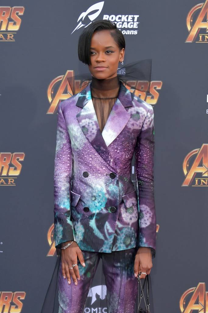 Letitia Wright na pré-estreia de “Vingadores: Guerra Infinita”