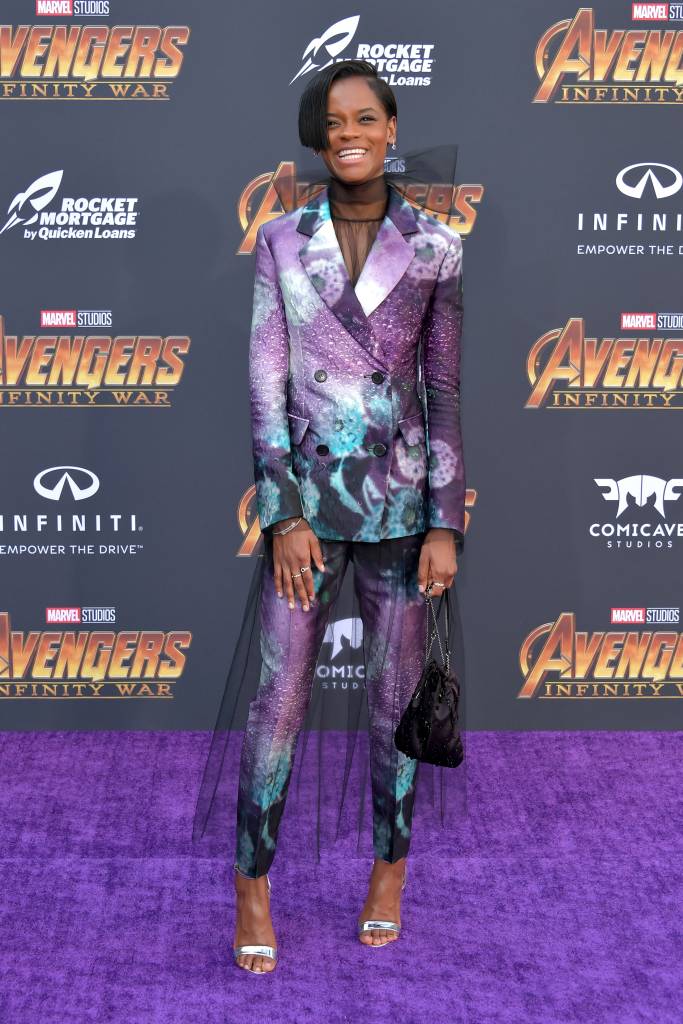 Letitia Wright na pré-estreia de “Vingadores: Guerra Infinita”