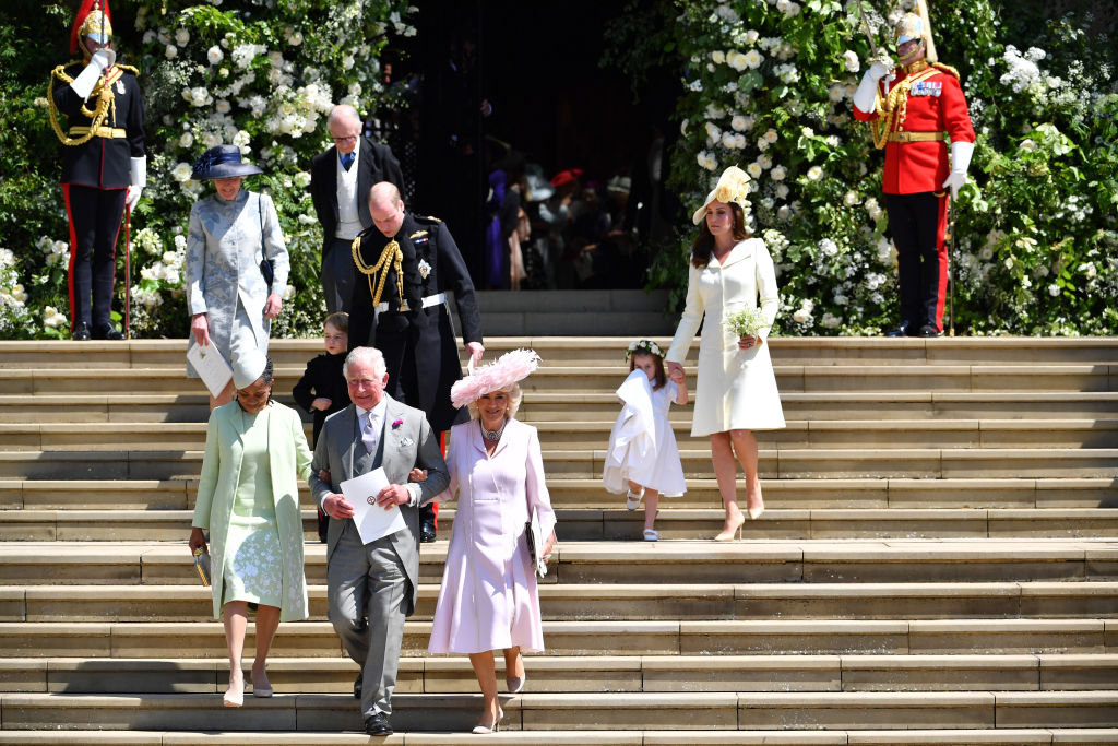 Doria Ragland, Princípe Charles, Camilla, Príncipe William, Príncipe George, Kate Middleton e Princesa Charlotte