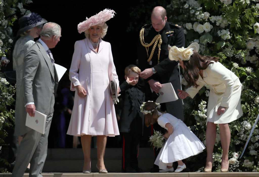 Doria Ragland, Príncipe Charles, Camilla, Príncipe William, Príncipe George, Kate Middleton e Princesa Charlotte
