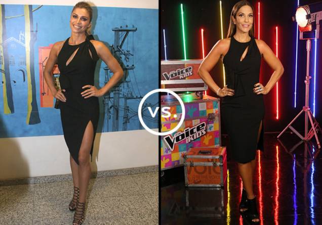 <strong>Grazi Massafera</strong> e <strong>Ivete Sangalo </strong>vestem <strong>Versace</strong>. A atriz completou o sexy vestido preto com sandálias trabalhadas, rabo de cavalo e olhos esfumados. Já a cantora foi de open boot, cabelos soltos e batom rosa para compor uma produção mais informal. <strong>Grazi Massafera</strong> e <strong>Ivete Sangalo </strong>vestem <strong>Versace</strong>. A atriz completou o sexy vestido preto com sandálias trabalhadas, rabo de cavalo e olhos esfumados. Já a cantora foi de open boot, cabelos soltos e batom rosa para compor uma produção mais informal.