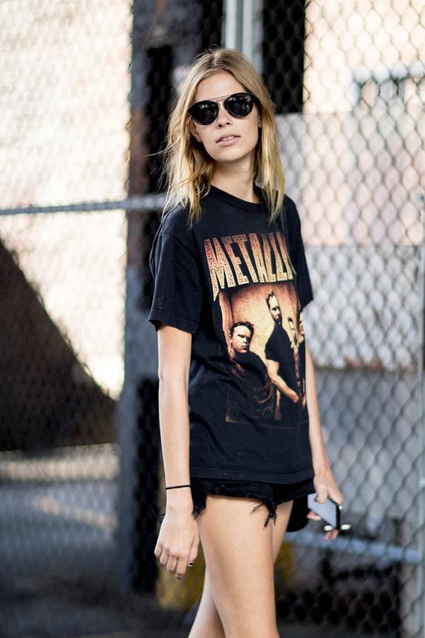 Camisetas de bandas se tornam peças desejo da moda