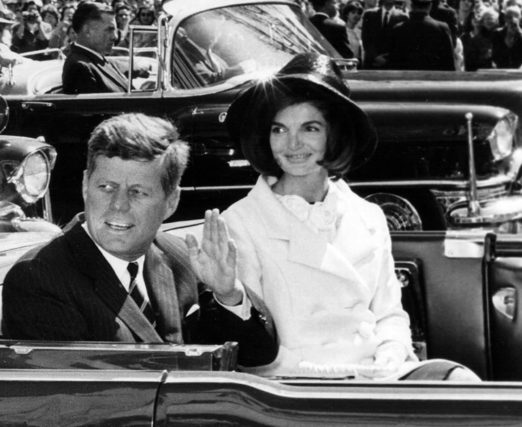 John F. Kennedy, o JFK, e Jackie Kennedy