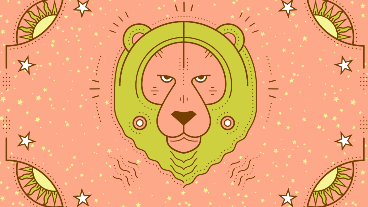Ilustração representando o signo de leão