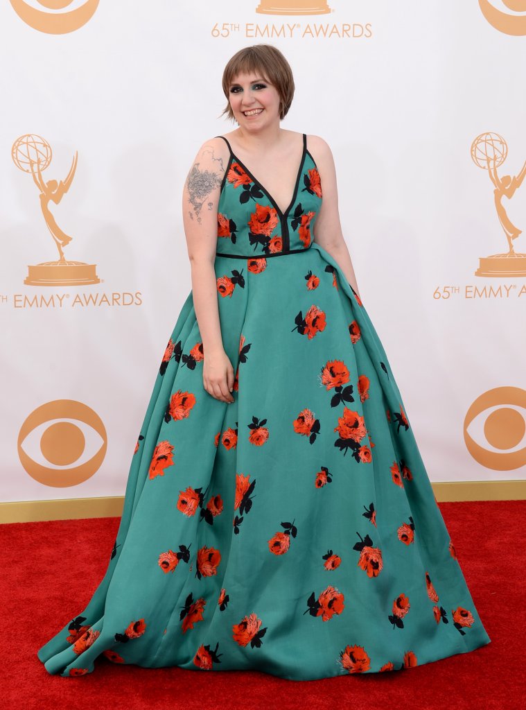 LOS ANGELES, CA - SEPTEMBER 22: Actress Lena Dunham arrives at the 65th Annual Primetime Emmy Awards held at Nokia Theatre L.A. Live on September 22, 2013 in Los Angeles, California. (Photo by Jason Merritt/Getty Images)