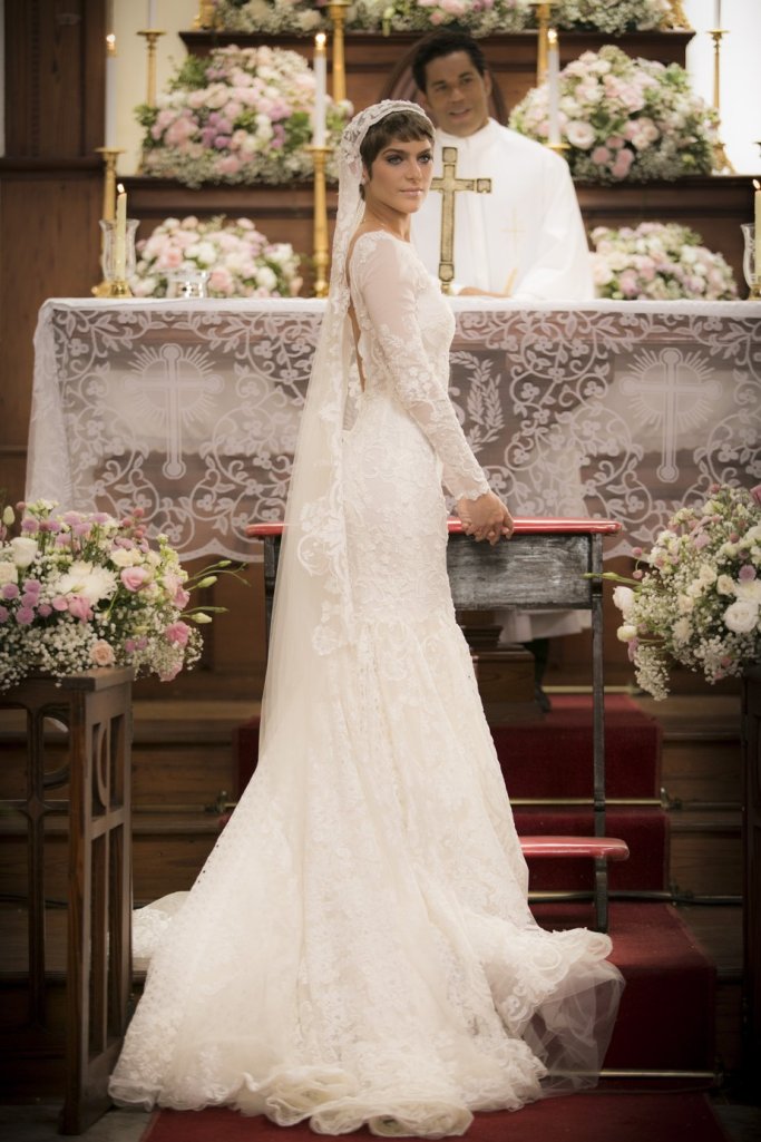 Isabella Santoni vestido de noiva A Lei do Amor