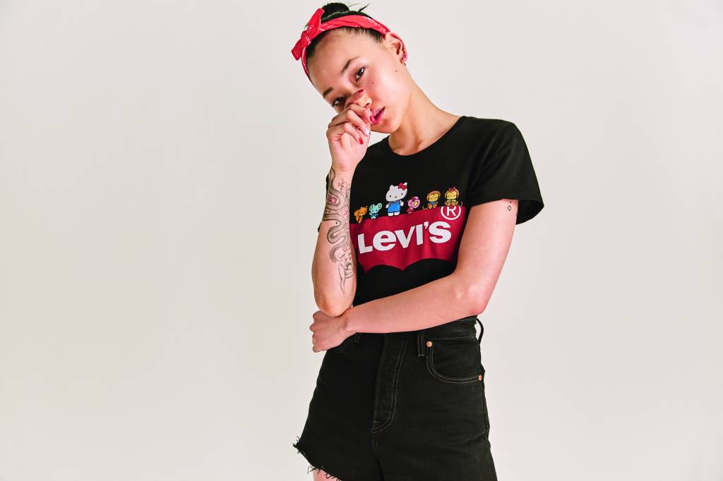 Status: morrendo de fofura com a linha da Levi’s inspirada na Hello kitty
