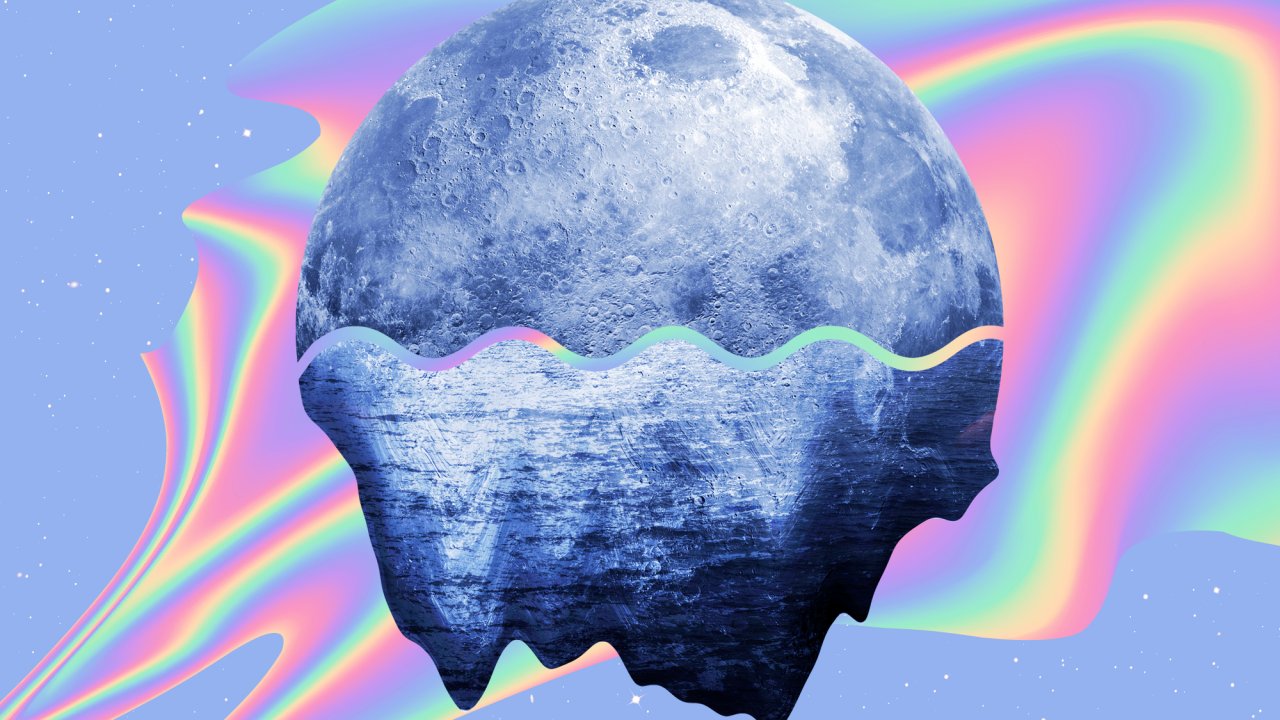 Ilustração da Lua em Aquário