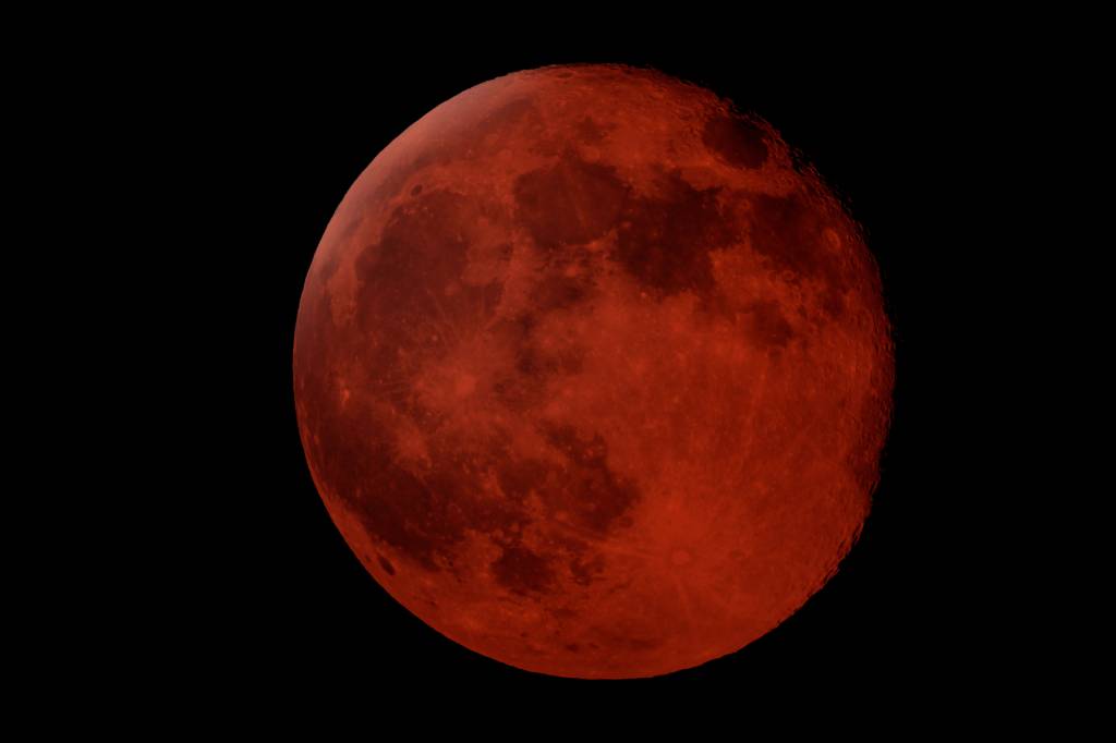 Lua de sangue eclipse lunar