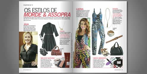 Moda de "Morde & Assopra" é destaque na MANEQUIM de setembro Moda de "Morde & Assopra" é destaque na MANEQUIM de setembro