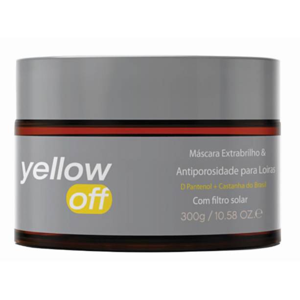 <b>Yenzah</b> Yellow Off Extrabrilho e Antiporosidade - Máscara 300g - <b>R$ 24,90</b>