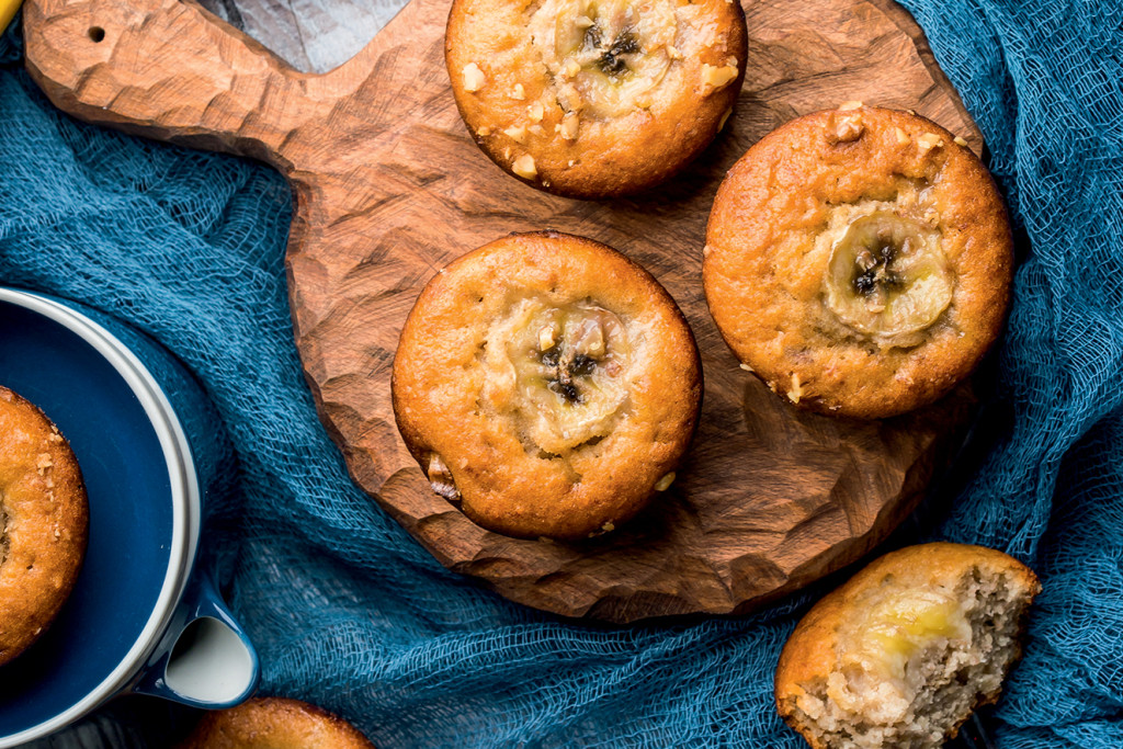 Muffin de banana com canela