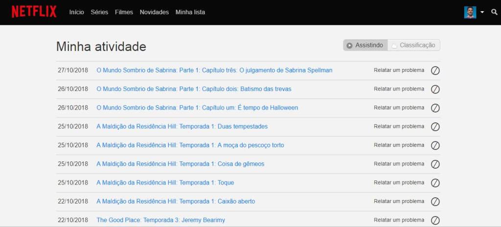 Netflix (Minha Atividade)