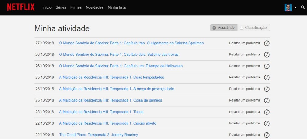 Netflix (Minha Atividade) Netflix (Minha Atividade)