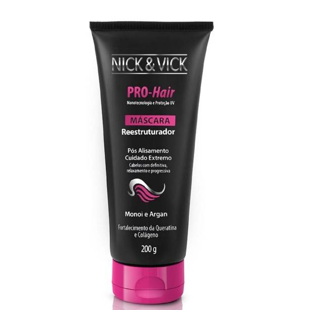 <b>Nick & Vick</b> PRO-Hair Reestruturador - Máscara de Tratamento 200g - <b>R$ 28,90</b>