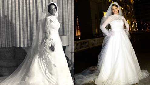Me casei usando o vestido de noiva da minha mãe