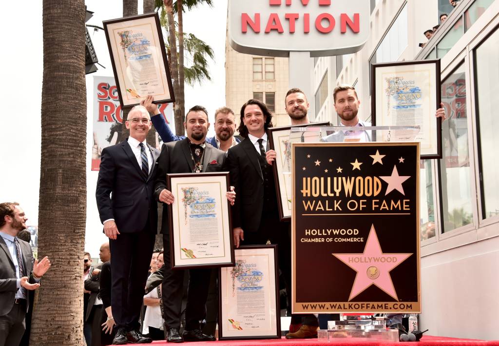 NSYNC estrela calcada da fama hollywood NSYNC estrela calcada da fama hollywood
