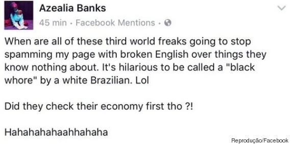 Azealia Banks no Facebook 1