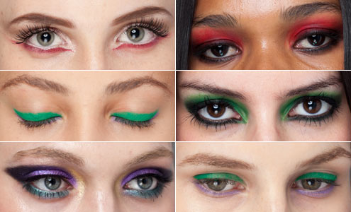 Delineador colorido e sombras são tendências de make para o inverno Delineador colorido e sombras são tendências de make para o inverno