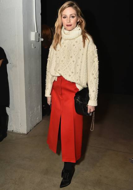 Olivia Palermo no desfile da Marchesa