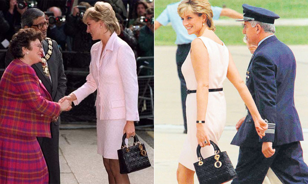 Princesa Diana com a bolsa Lady Dior