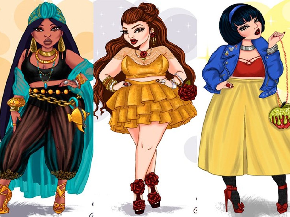 Ilustradora cria versão plus size das Princesas da Disney | CLAUDIA