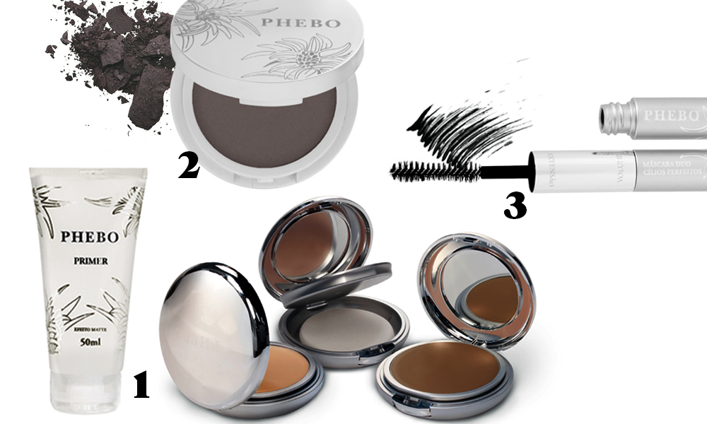 Produtos Phebo para passo a passo de um olho esfumado