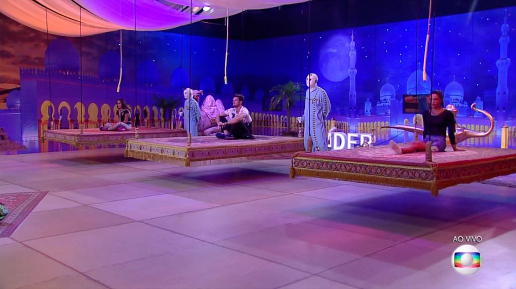 Marcos, Emilly e Marinalva bancam o Aladdin em prova do líder