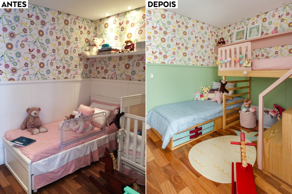 antes e depois quarto