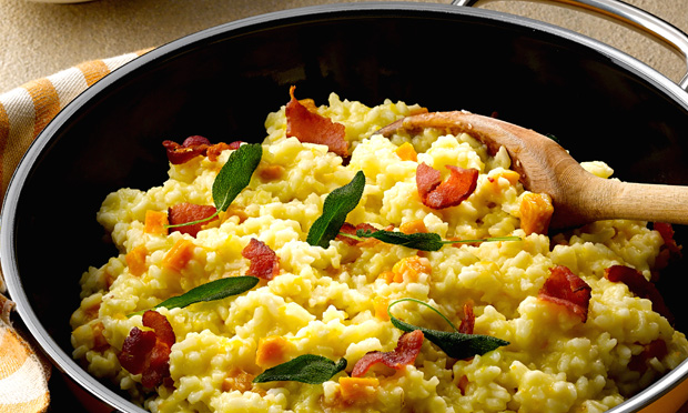 receita-risoto-abobora-bacon-salvia Risoto de abóbora com bacon e sálvia