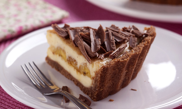 Torta de banana com chocolate