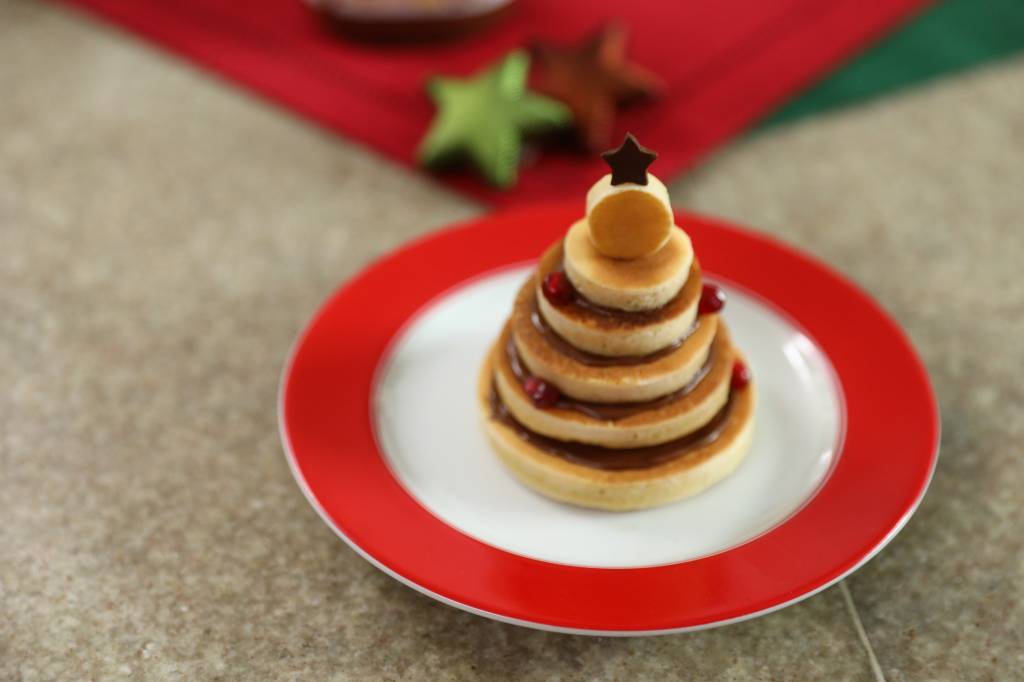 Panquecas de Natal com Nutella