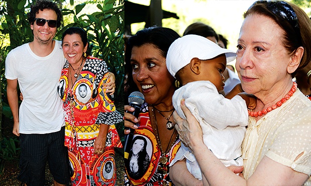 Regina Casé celebra seus 60 anos e batiza o filho em cinco religiões