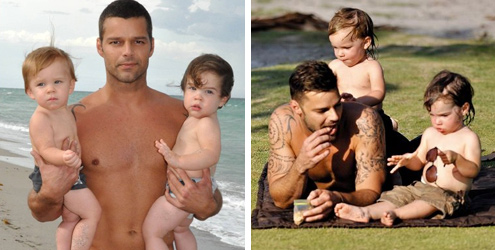Ricky Martin em versão pai e marido