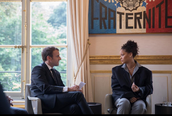 Rihanna e Emmanuel Macron