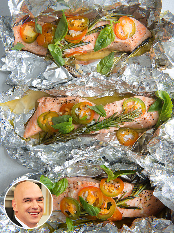 Reprodução/Great Ideas @People.com Salmão grelhado no papelote