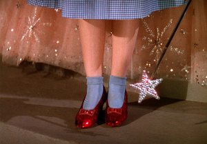 sapatos vermelhos de Dorothy
