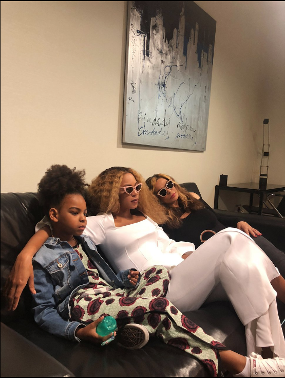 Blue, Beyonce e Tina Knowles