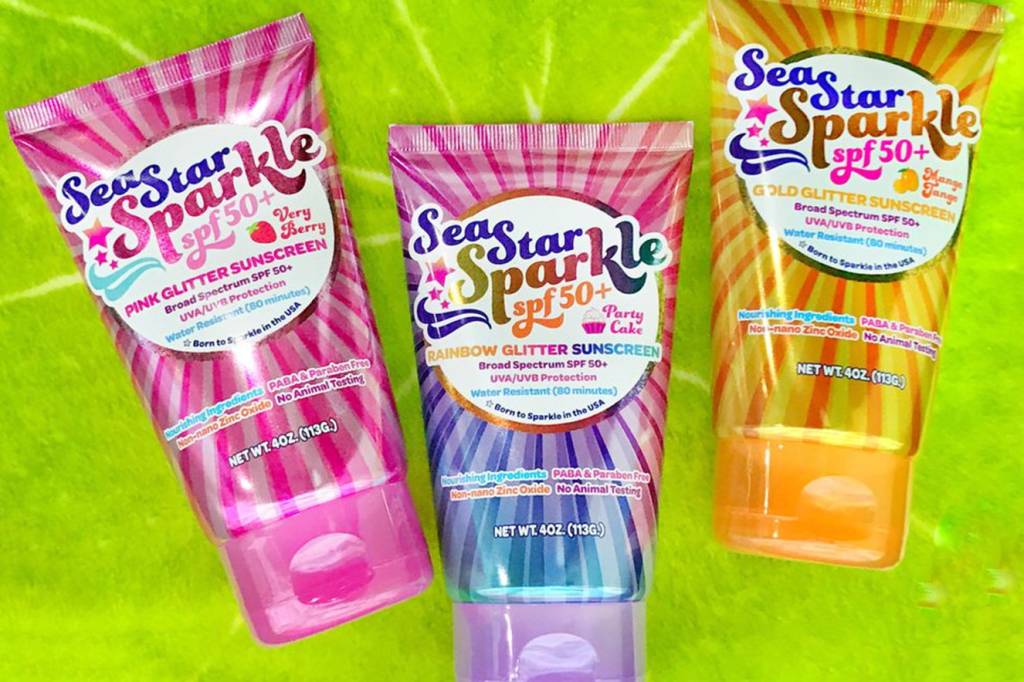 Existe um protetor solar feito de glitter para você brilhar no sol