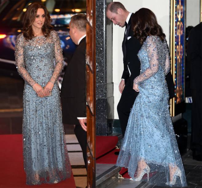 <strong>24 de novembro de 2017 </strong>- que tal o Jenny Packham escolhido pela duquesa para um evento em Londres? O leve tule de mangas longas todo bordado com pedraria ganhou ainda mais destaque com o fundo azul claro da peça. E o baby bump fofo? <strong>24 de novembro de 2017 </strong>- que tal o Jenny Packham escolhido pela duquesa para um evento em Londres? O leve tule de mangas longas todo bordado com pedraria ganhou ainda mais destaque com o fundo azul claro da peça. E o baby bump fofo?
