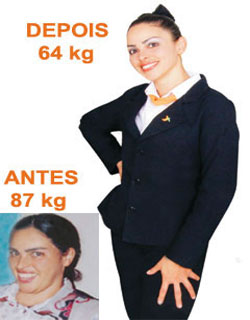 Mulher emagreceu 23 kg