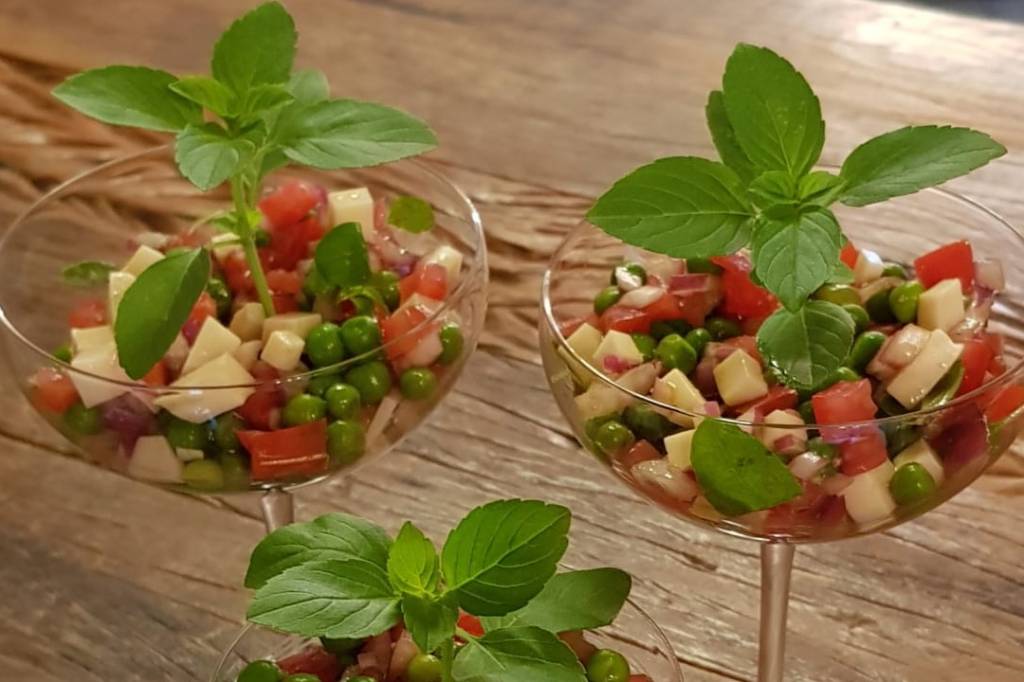 Salada de lentilha vegana
