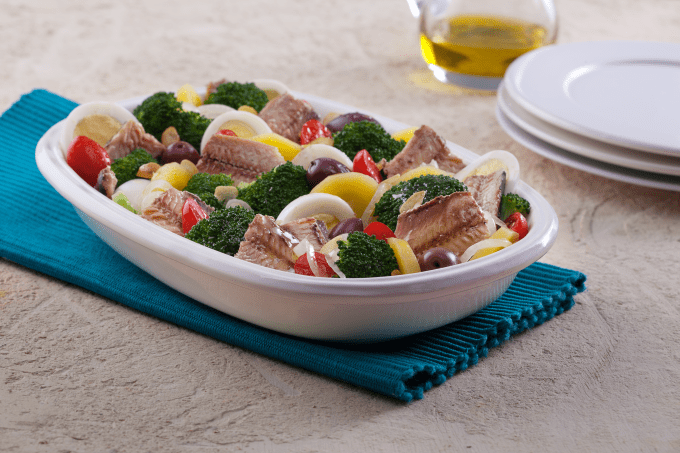 Sardinha ao forno com mandioquinha.p