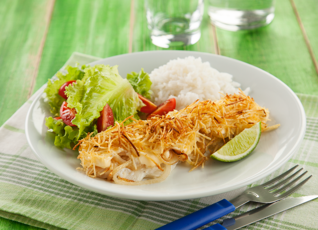 Filé de peixe crocante