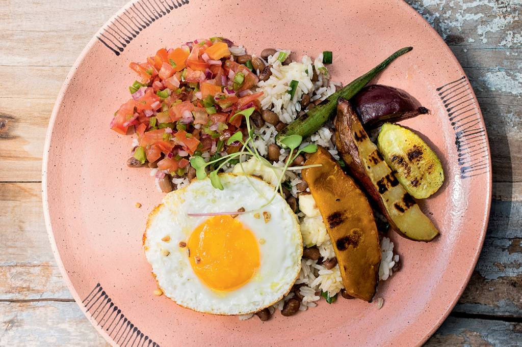 Baião de dois vegetariano