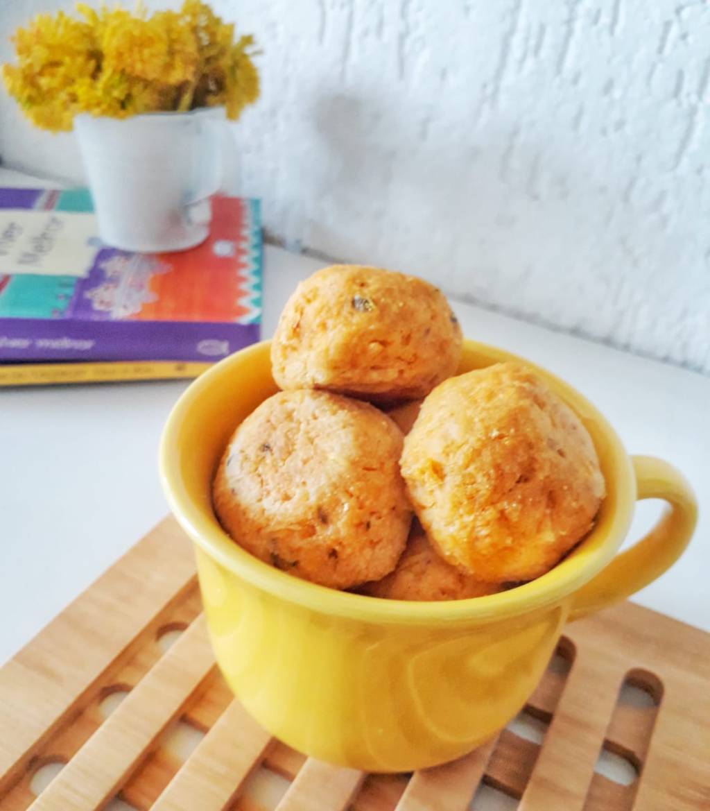 Bolinho de batata-doce com frango