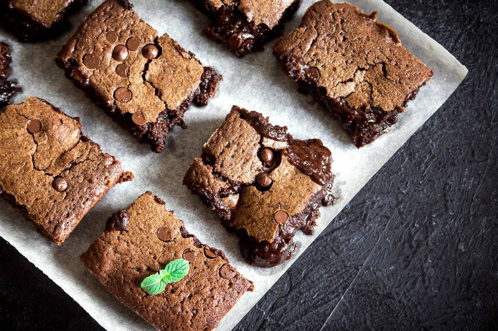 Brownie de chocolate sem glúten e açúcar