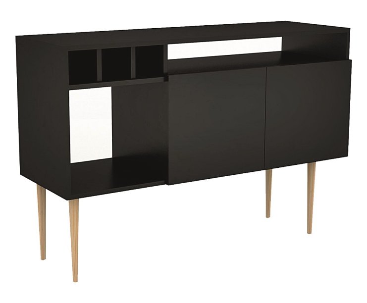 Bufê multiúso Tonetto (1,10 x 0,36 x 0,76 m), de MDP e MDF, da Estilare. Vale R$ 459,90 em <a href="http://www.gotoshop.com.br/Moveis/SaladeJantar/Buffet/Buffet-Multiuso-Tonetto---Preto-9085805.html?utm_source=emala&utm_medium=materia_minhacasa&utm_campaign=edicaosetembro&utm_content=201709">abr.ai/buffet-multiuso</a>